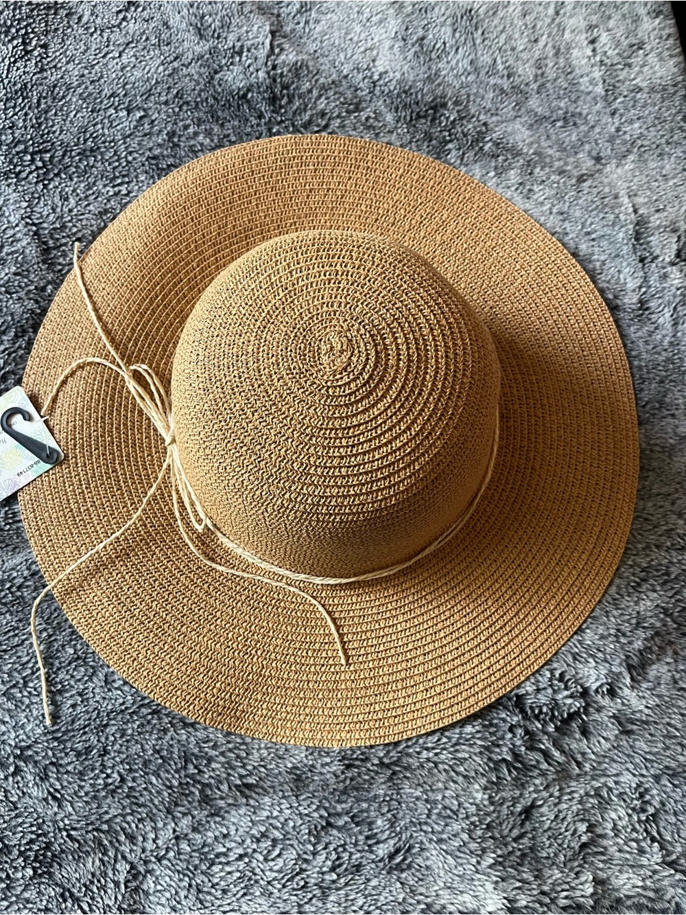 Wide Brim Straw Sun Hat - Tan
